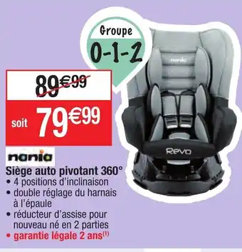 Siège auto pivotant 360°