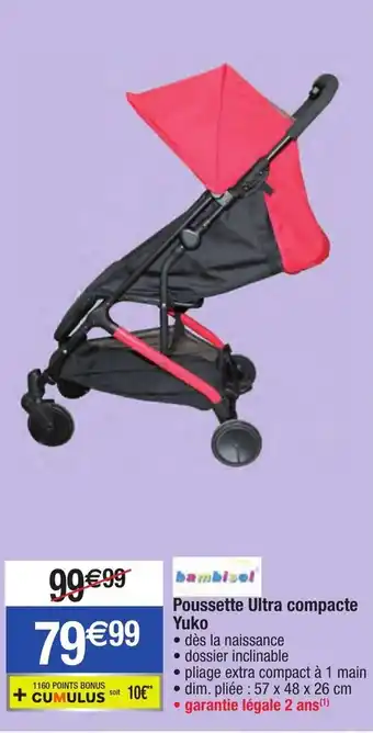 Migros Poussette Ultra compacte Yuko offre