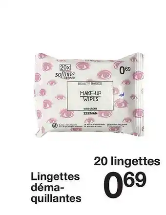 Zeeman Lingettes Démaquillantes offre