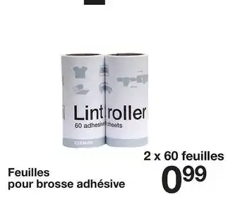 Zeeman Feuilles Pour Brosse Adhésive offre