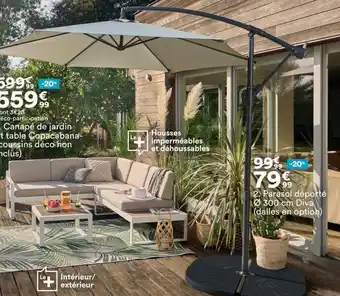 BUT Parasol déporté Ø 300 c Diva (dalles en option) offre