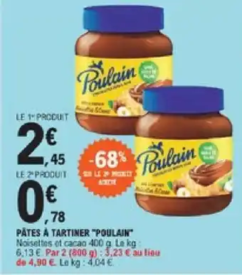 E.Leclerc Pâtes à tartiner "poulain" offre