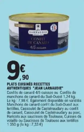 E.Leclerc Plat cuisinés recettes authentiques offre