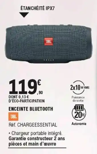 E.Leclerc Enceinte bluetooth offre