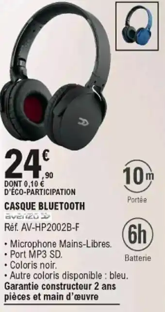 E.Leclerc Casque bluetooth offre