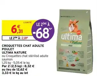 Intermarché Croquettes chat adulte poulet ultima nature offre