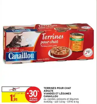 Intermarché Terrines pour chat adulte offre