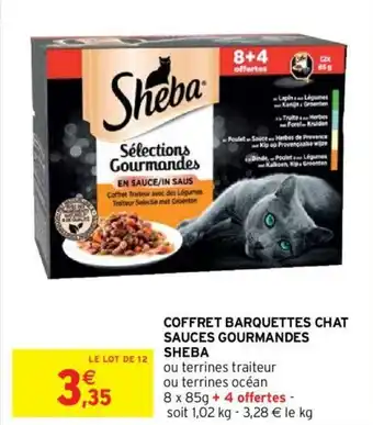 Intermarché Coffret barquettes chat sauces gourmandes sheba offre