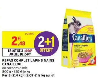 Intermarché Repas complet lapins nains canaillou offre