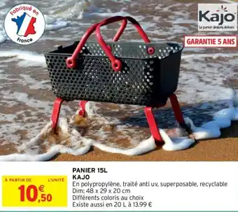 Intermarché Panier 15L Kajo offre