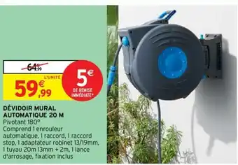 Intermarché Dévidoir Mural Automatique 20 M offre