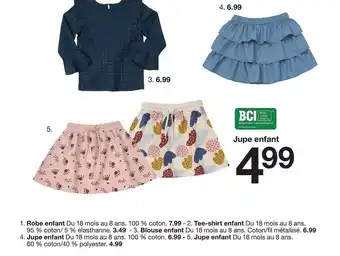Zeeman Robe Enfant, Tee-shirt Enfant, Blouse Enfant, Jupe Enfant offre