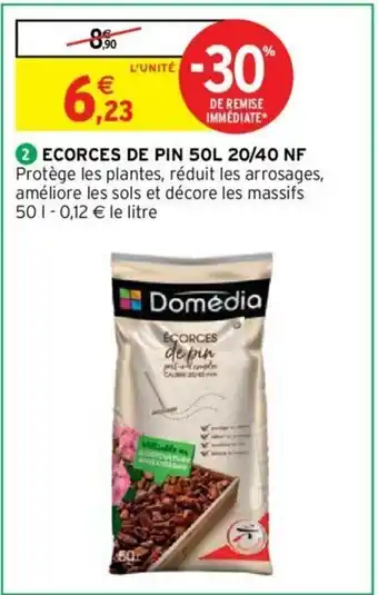 Intermarché Ecorces de Pin 50L 20/40 NF offre