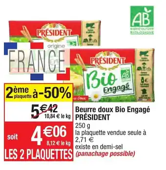 Beurre doux Bio Engagé