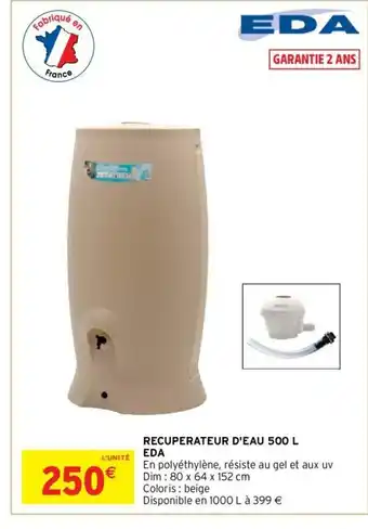 Intermarché Recuperateur d'Eau 500L offre