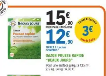 E.Leclerc Jardi Gazon Pousse Rapide offre
