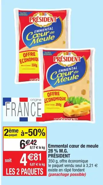Migros Emmental cœur de meule offre