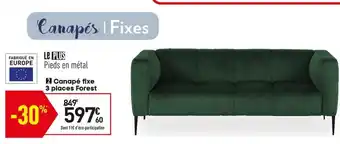 Conforama Canapé Fixe 3 Places Forest offre