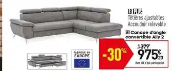 Conforama Canapé d'Angle Convertible Ally2 offre
