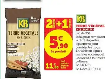 Terre Végétale Enrichie Kb 2 Achetés + 1 Offert