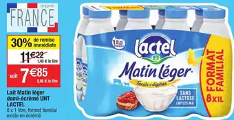 Migros Lait Matin léger demi-écrémé UHT offre