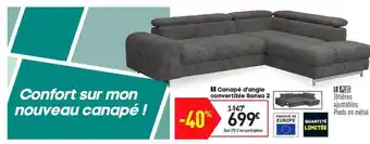 Conforama Canapé D'angle Convertible Sansa 2 offre