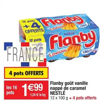 Flanby goût vanille nappé de caramel