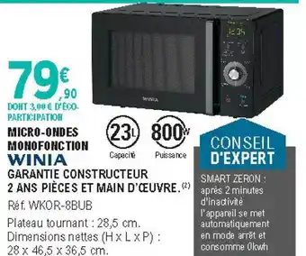 E.Leclerc Micro-ondes Monofonction Winia offre