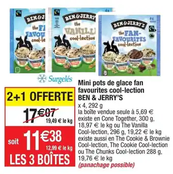 Migros Mini pots de glace fan favourites cool-lection offre