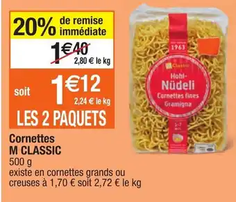 Migros Cornettes M Classic offre