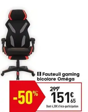 Conforama Fauteuil Gaming Bicolore Oméga offre