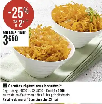Spar Carottes râpées assaisonnées offre