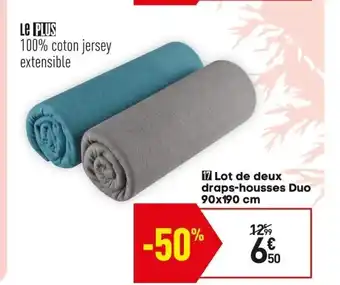 Conforama Lot de Deux Draps-Housses Duo offre