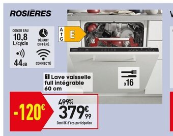 Conforama Lave Vaisselle Full Intégrable offre