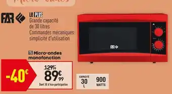 Conforama Micro-ondes monofonction offre