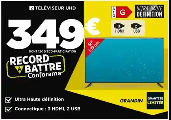 Conforama Téléviseur UHD offre
