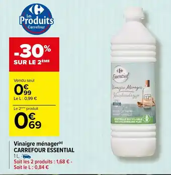 Carrefour Vinaigre ménager CARREFOUR ESSENTIAL offre