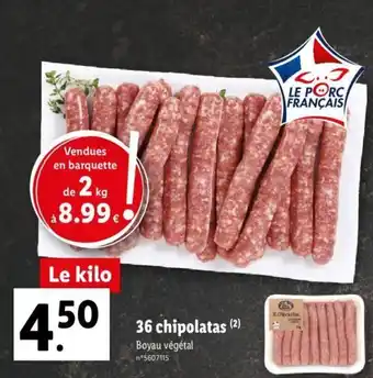 Lidl 36 Chipolatas offre