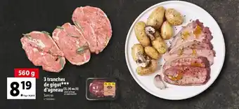 Lidl 3 Tranches de gigot offre