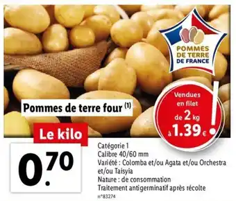 Lidl Pommes de terre four offre
