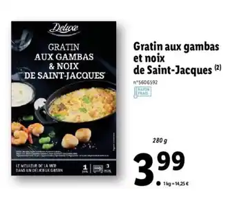 Lidl Gratin aux gambas et noix de saint-jacques offre