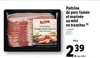 Lidl Poitrine de porc fumée et marinée offre
