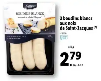 Lidl 3 Boudins blancs aux noix de saint-jacques offre