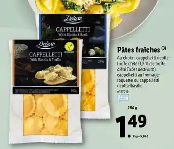 Lidl Pâtes fraîches offre