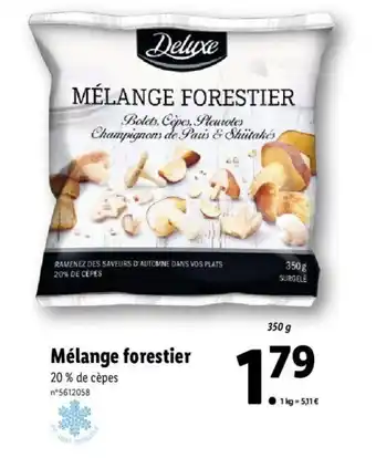 Lidl Mélange forestier offre