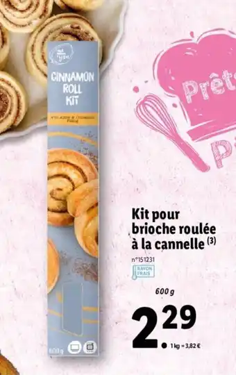 Lidl Kit pour brioche roulée offre