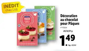 Lidl Décoration au chocolat pour pâques offre