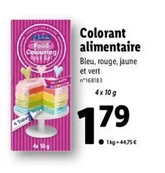 Lidl Colorant alimentaire offre
