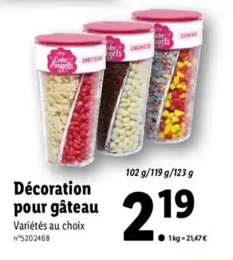 Lidl Décoration pour gâteau offre
