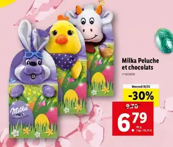 Lidl Milka peluche et chocolats offre